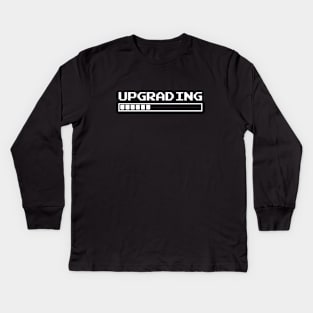 Upgrading simple design black Kids Long Sleeve T-Shirt